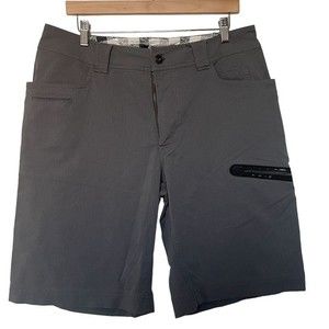 Mens Lululemon Shorts. 7 pockets. Gray Pin Stripe. Size 36.